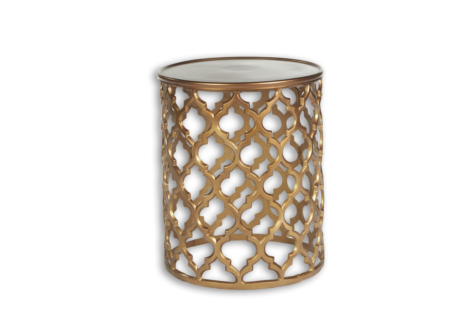 Gold Moroccan Side Table Perch Decor