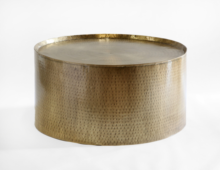 HAMMERED BRASS COFFEE TABLE