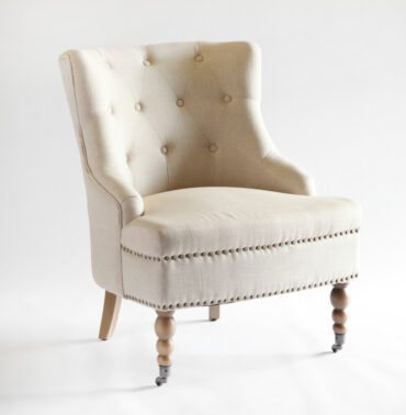 IVORY TUFTED CHAIR