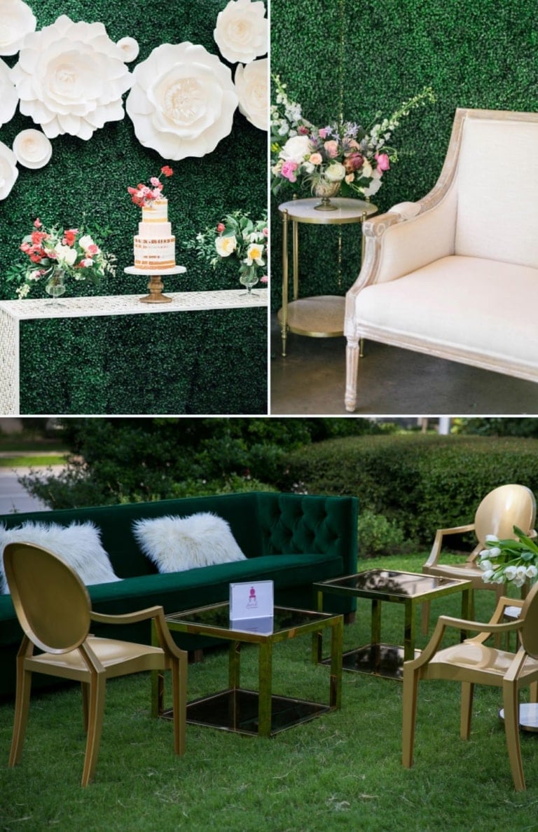 Color Story: Green and Gold Event Design Inspiration - Perch Decor