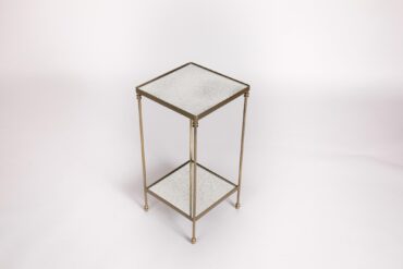 Aubrey Accent Table2 | Event Decor Rentals in Dallas Texas | Gold and Mirror Side Tables