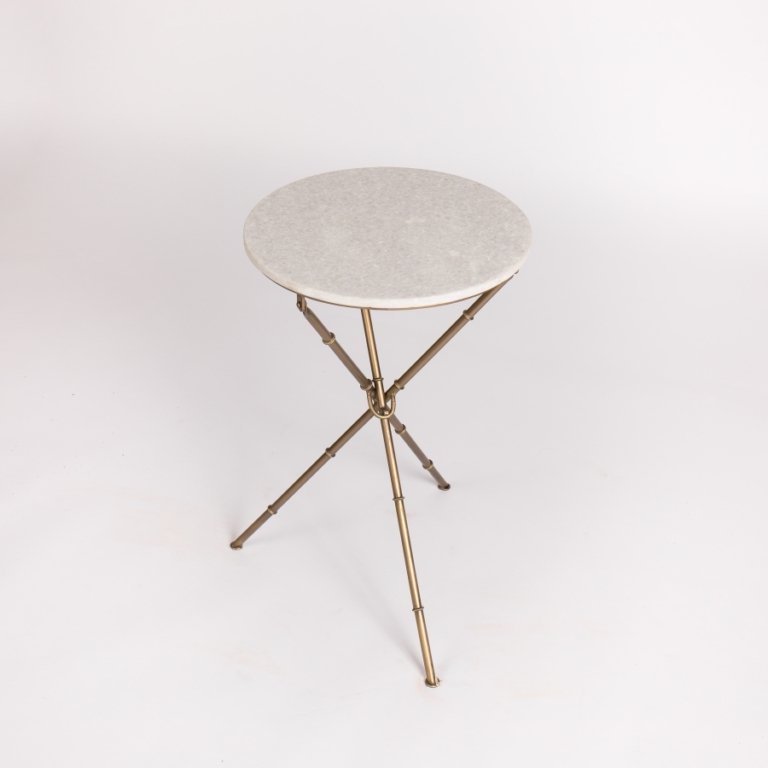 Marble Bamboo Accent Table