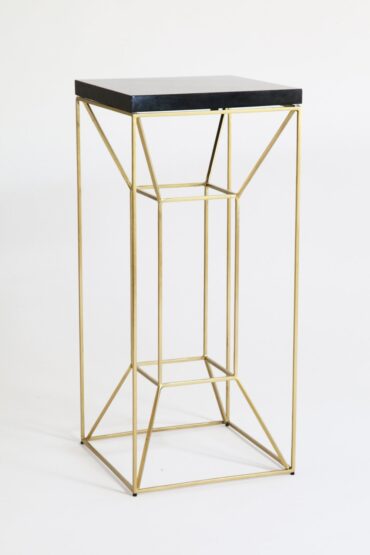 Black Top Cocktail Table | Lindsey Cocktail Table | Furniture and Event Decor Rentals in Dallas Texas