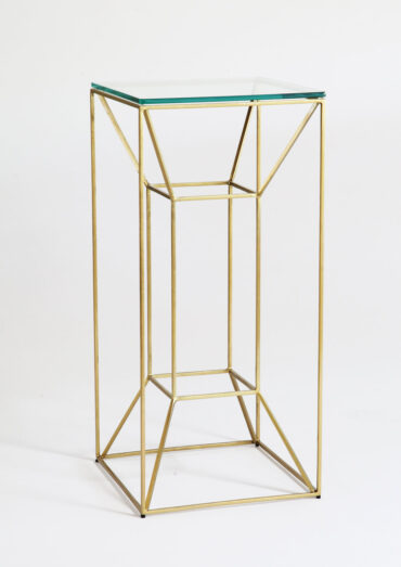 Lindsey Cocktail Table | Luxury Event Decor Rentals in Dallas Texas | Gold Pedestal or Cocktail Tables
