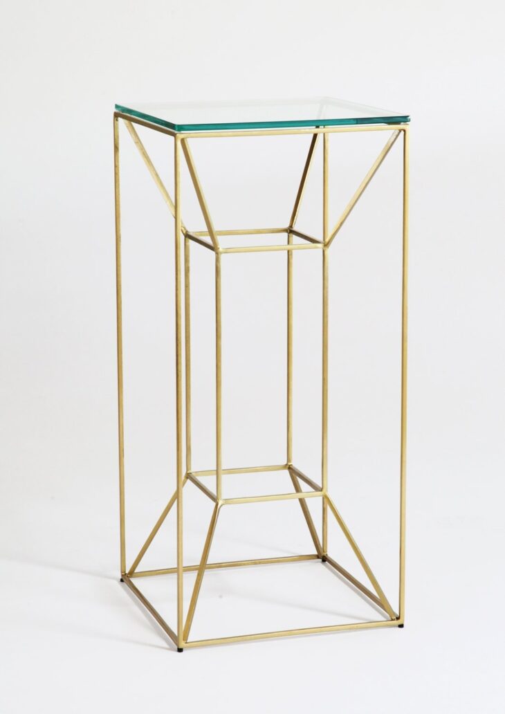 Lindsey Cocktail Table | Luxury Event Decor Rentals in Dallas Texas | Gold Pedestal or Cocktail Tables