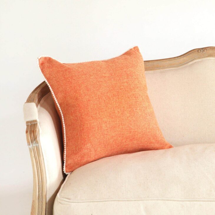 ORANGE 002 | Orange Throw Pillow | Perch Event Decor | Luxury Furniture Rentals in Dallas Texas