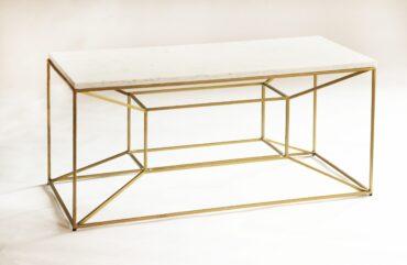 Lindsey Coffee Table- white top | Perch Event Decor Rental | Luxury Furniture Rentals in Dallas Texas