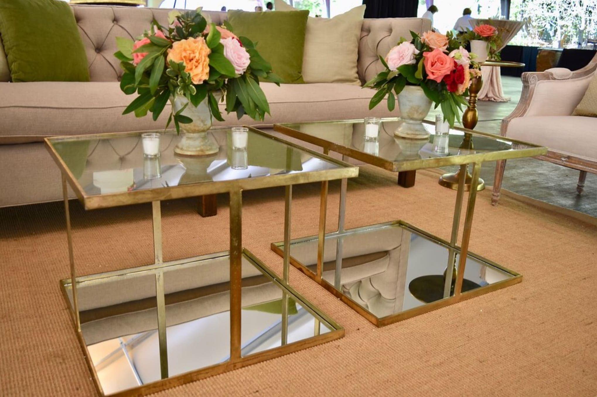 Gold and Mirrored Coffee Table | Perch Decor