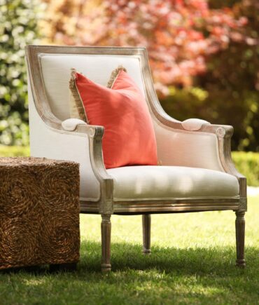 Ivory Linen Arm Chair
