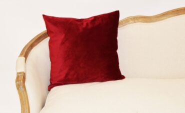 Red 003 | Perch Event Decor Rentals | Luxury Furniture Accents | Red Velvet Throw Pillow