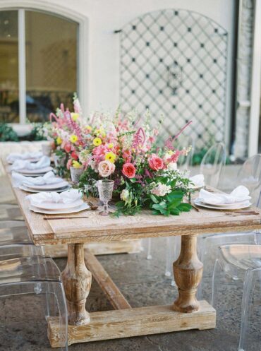 Tuscany Table with Flowers