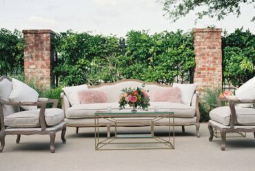Outside, Diana Sofa and Chairs with table
