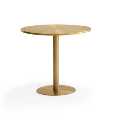 Gold Bistro Table | Perch Event Decor Rental | Luxury Furniture Rentals in Dallas Texas | Shiny Chic Round Gold Dining Table