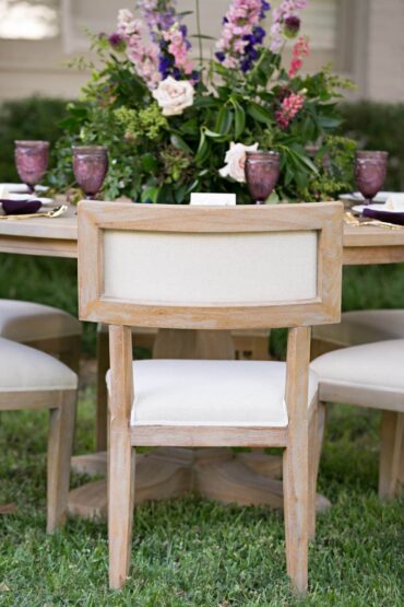 Charles Dining Chair | Linen and Wood Dining Chair | Square Back Chair