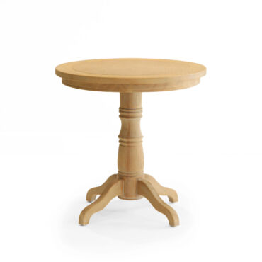 Wooden Bistro Table | Perch Event Decor Rental | Luxury Furniture Rentals in Dallas Texas | Small Round Wooden Traditional Dining Table