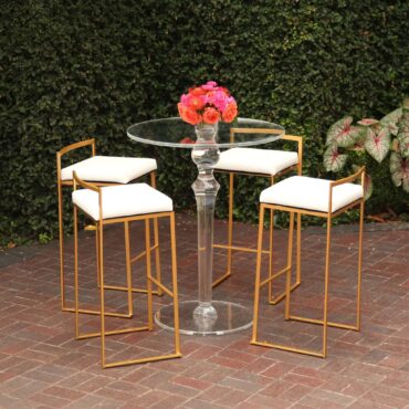 Acrylic Cocktail Table with Marilyn Barstools