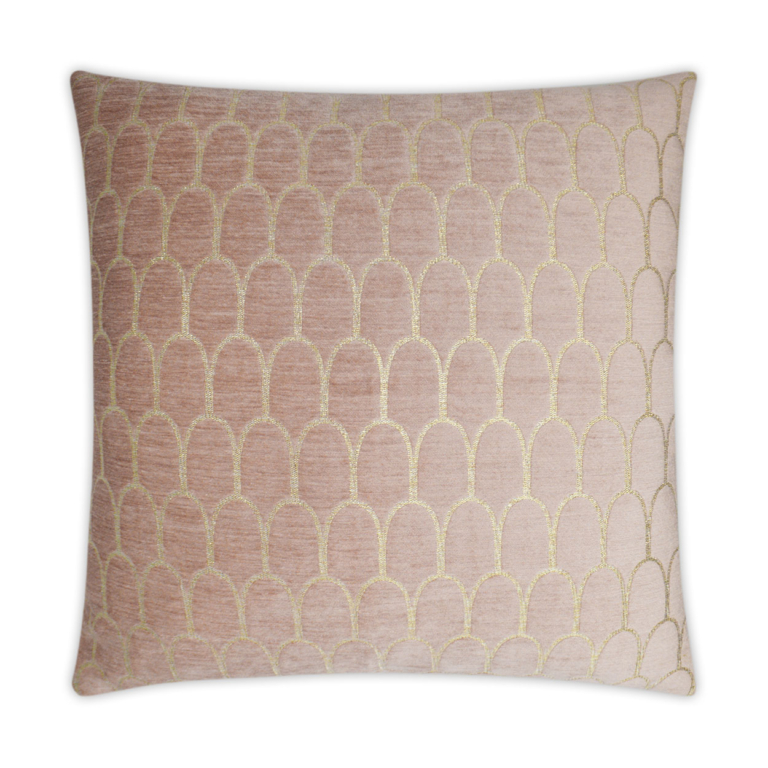 Blush and Gold Velvet Patterned Pillow | Perch Pillows