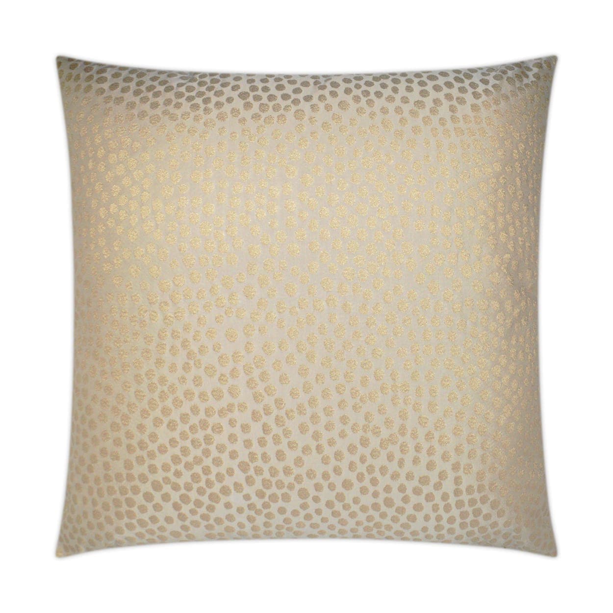 IVORY 006 | Ivory and Gold Polkadot Pillow