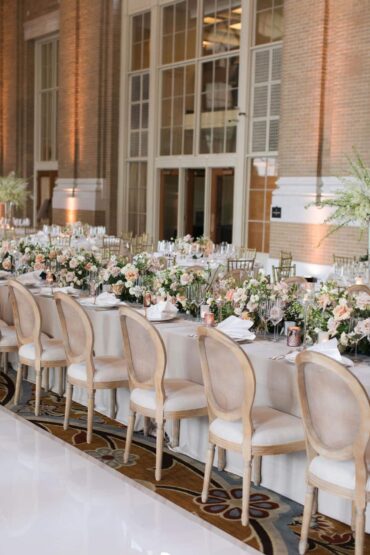 William Dining Chairs at Head Table at Union Station Wedding