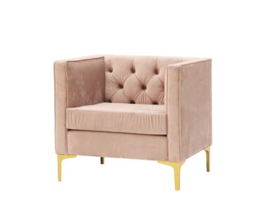 Wynn Chair | Blush Velvet Chair