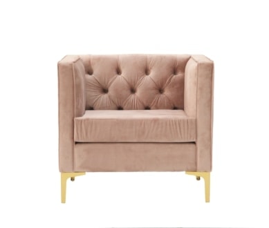 Wynn Chair | Blush Velvet Chair