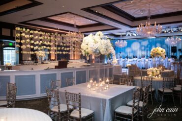 Oval Hampton Bar with custom monogram inserts at Dallas Country Club Wedding