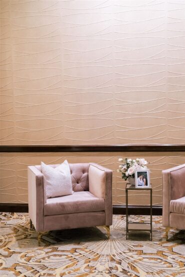 Wynn Chair with IVORY 004 Perch Pillow and Aubrey Accent Table at The Adolphus Hotel Wedding | Calluna Events