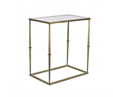 Rectangular Marble Side Table | Marble and Gold Side Table