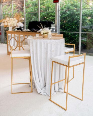 Marilyn Barstool | Gold and White Barstool | Kirstin Rose Events | Great Gatsby Party