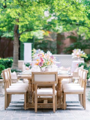 Tuscany Dining Table with Charles Dining Chair at Hotel Crescent Court | Olivia Hoover Events | Rachel Elaine Photography | Southern Social Magazine