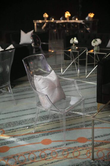 Sky Ghost Chair with SILVER 004 at The Four Seasons Las Colinas | Jordan Kahn Showcase