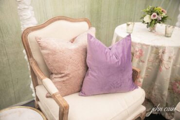 Diana Arm Chair with PINK 018 and PURPLE 001 at East Ridge Country Club | The Colony House