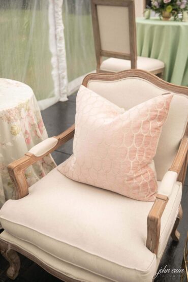 Diana Arm Chair with PINK 019 at East Ridge Country Club | The Colony House