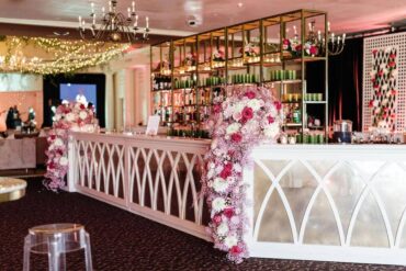 Amelia Bar with Gold Shelves at Corpus Christi Country Club | Oh Goodie Designs + Events