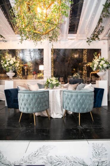 Natalie Banquette with Cassidy Chairs at a Private Residence Wedding | The Colony House | John Cain Photography