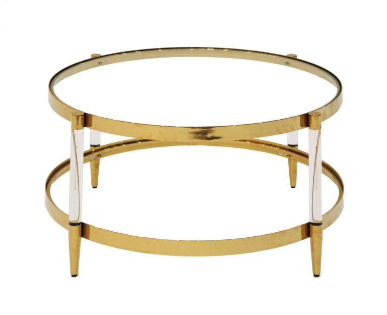 Brittany Coffee Table | Acrylic and Gold Coffee Table