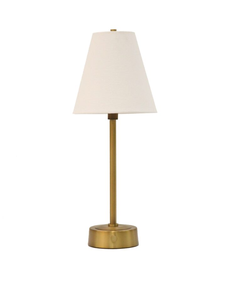 Gold Table Lamp | Rechargeable | Adjustable height and brightness | Cordless