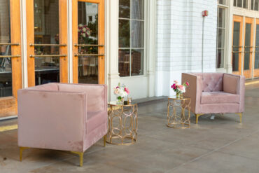 Wynn Chairs with Pair of Greta Accent Tables at Union Station | MK Event Boutique