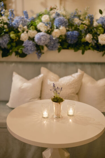 White Bistro Table at Brook Hollow Golf Club | Jacqueline Events | Three Branches Floral