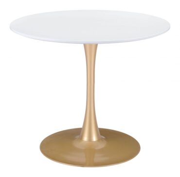 White and Gold Bistro Table