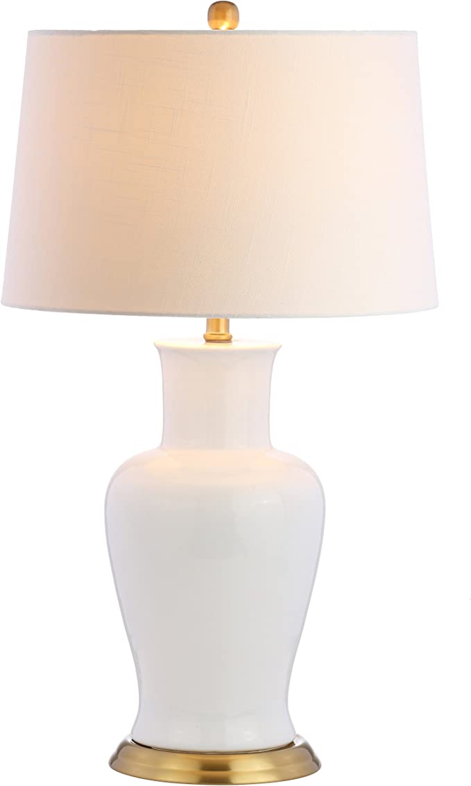 White and Gold Porcelain Lamp