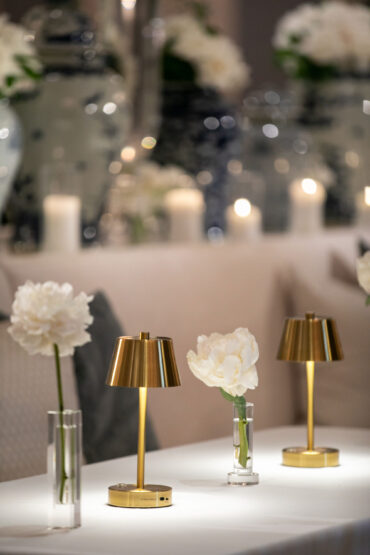 Gold Martini Lamp at The Dallas Country Club | Park Cities Events | Garden Gate Floral