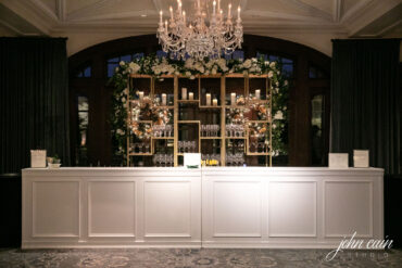Convertible Hampton Bar Facade and Gold Shelf at Dallas Country Club | Eden Harkins Events | The Garden Gate
