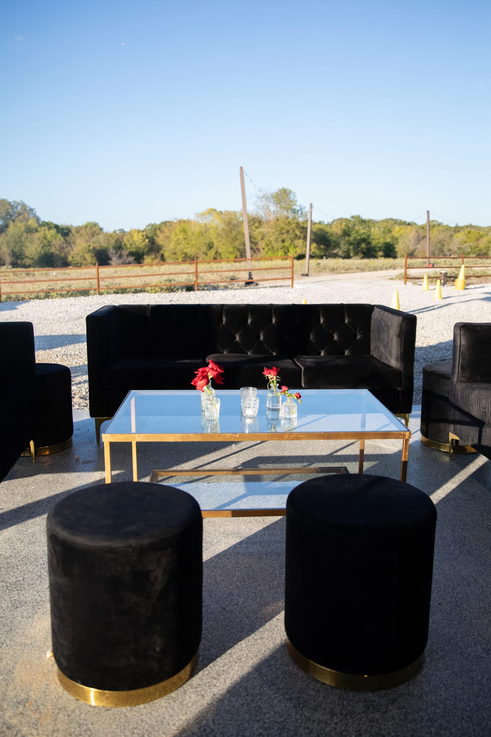 Gold and Glass Coffee Table - Perch Decor