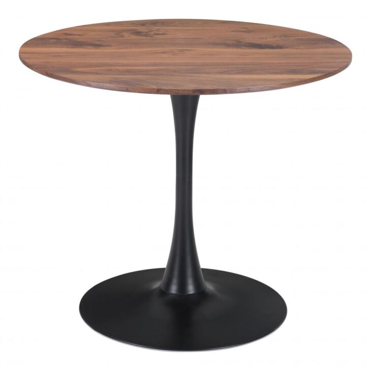 Brown and Black Bistro Table