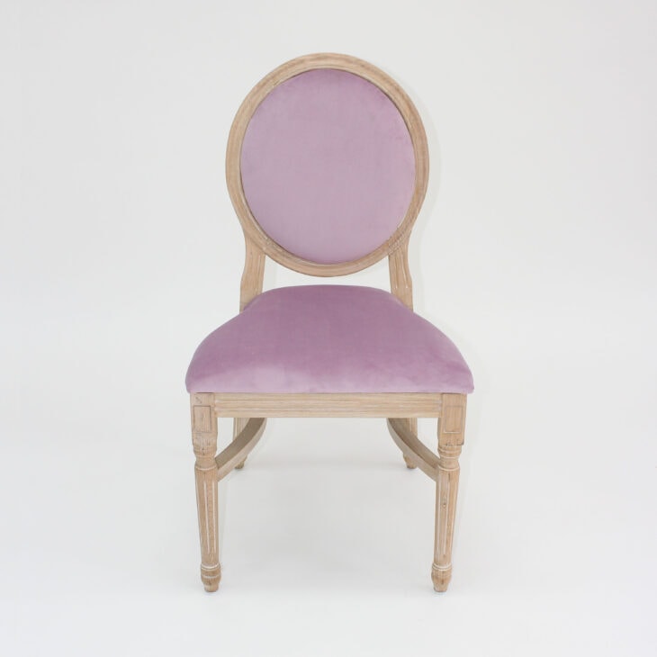 Edward Dining Chair with Lilac Velvet Cushions