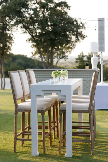 White Annie Communal Table with Arthur Barstools | Sweet Pea Events