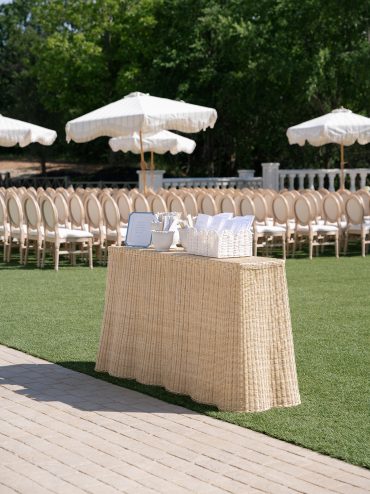 Rattan Console Table at The Hillside Estate