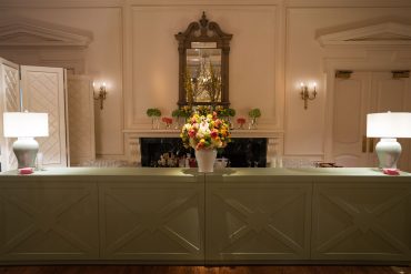 Annie Bar Facades with Celadon Lamps at Brook Hollow | Kirstin Rose Events | Three Branches Floral