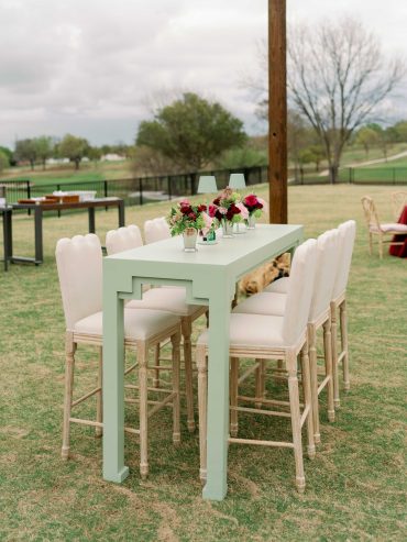 Annie Communal Table with Zoey Barstool | Sweet Pea Events